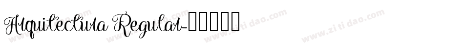 Arquitectura Regular字体转换